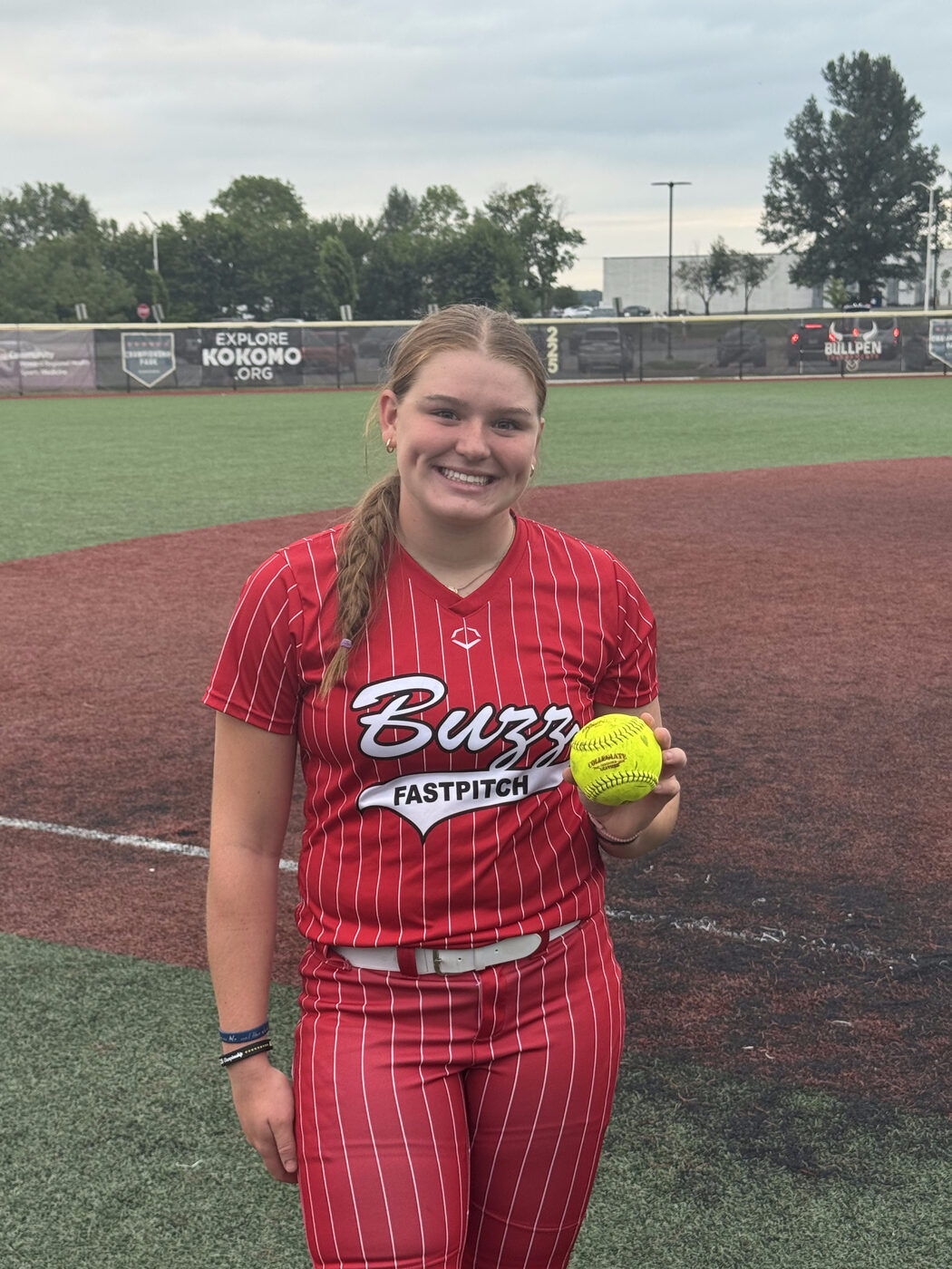 Adeline Camden with the grand slam ball — Alliance Fastpitch Nationals, Westfield, Indiana