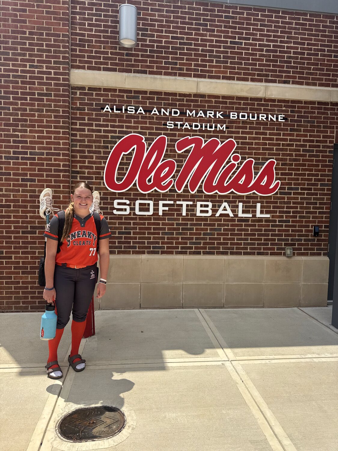 Adeline Camden at Baylor Softball camp — Getterman Stadium