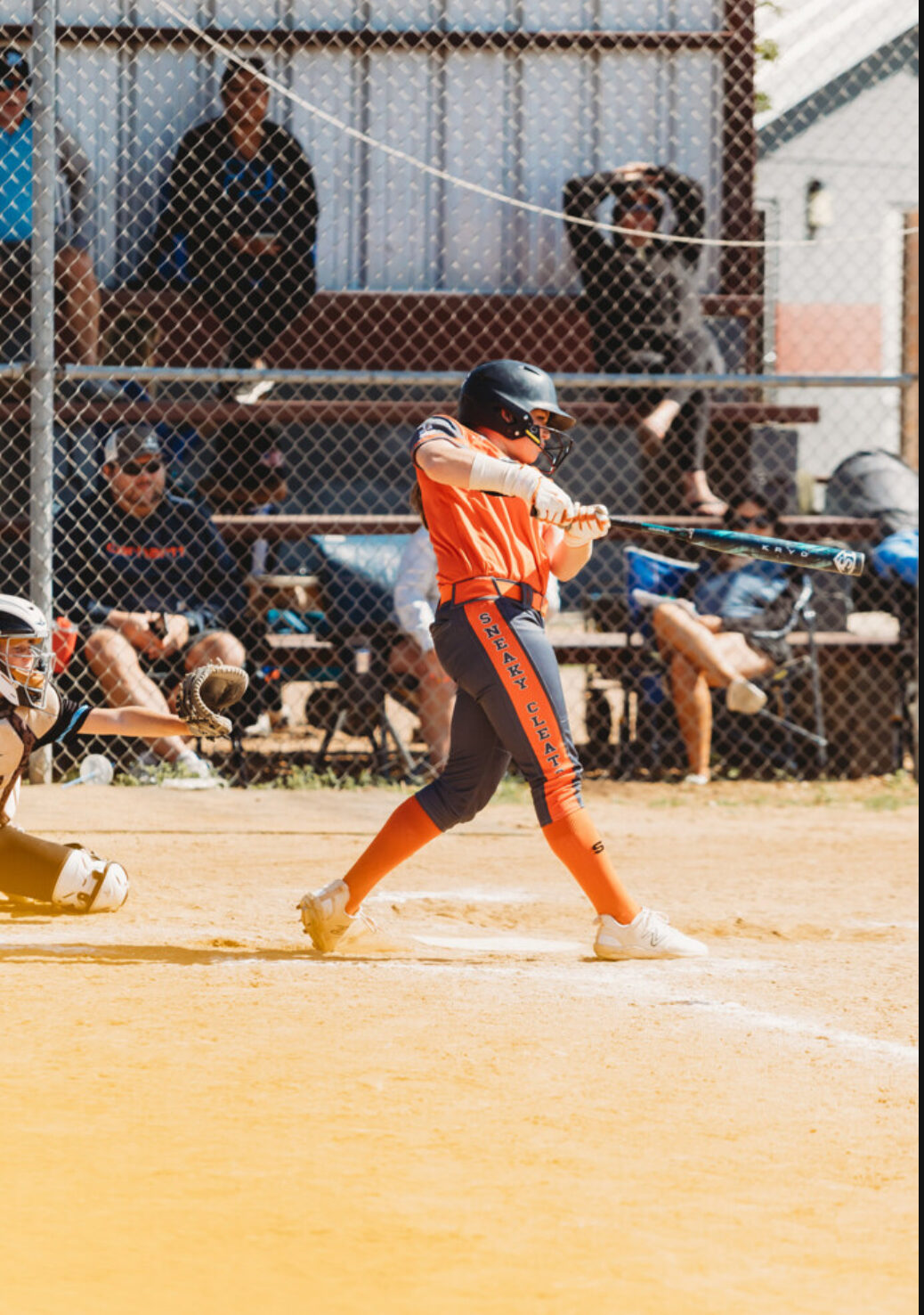 Adeline Camden driving a pitch