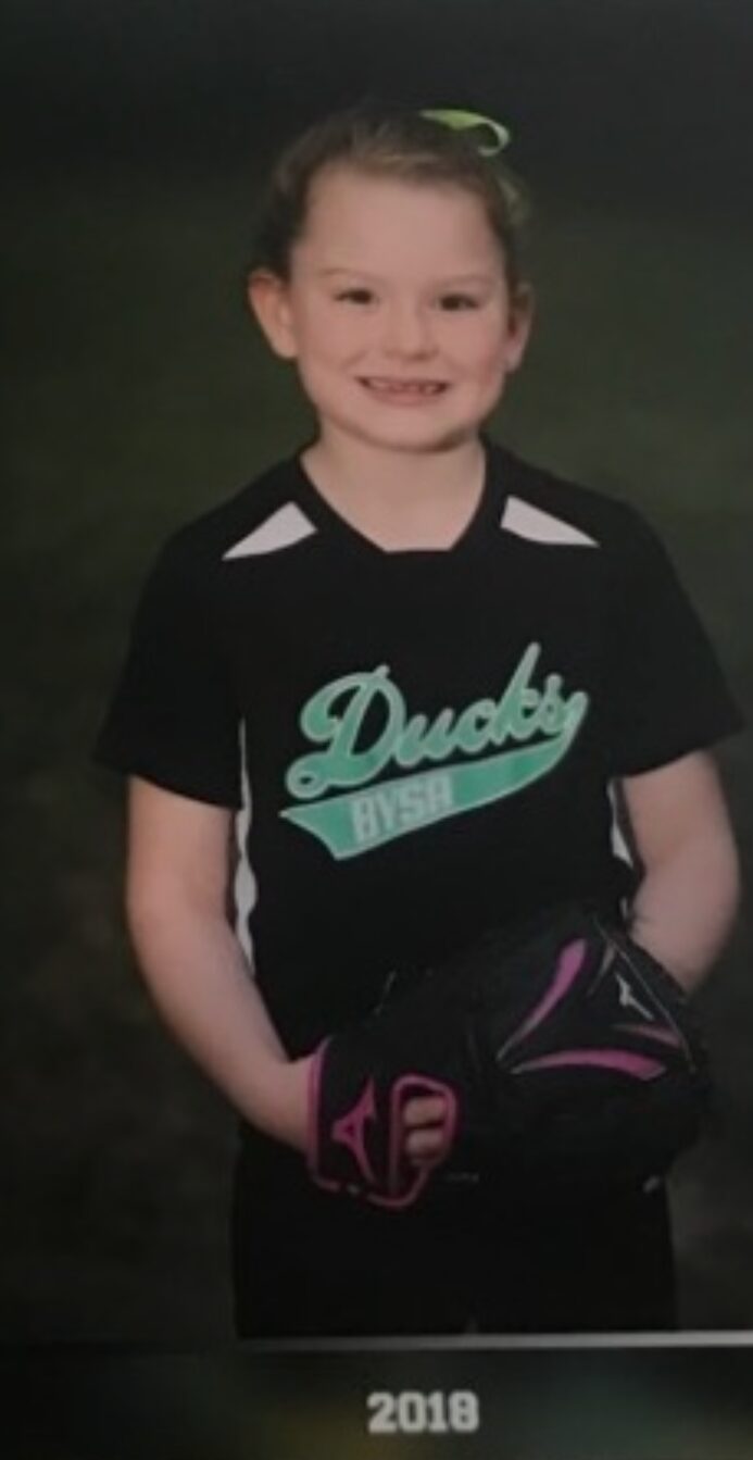 Adeline Camden as a young child