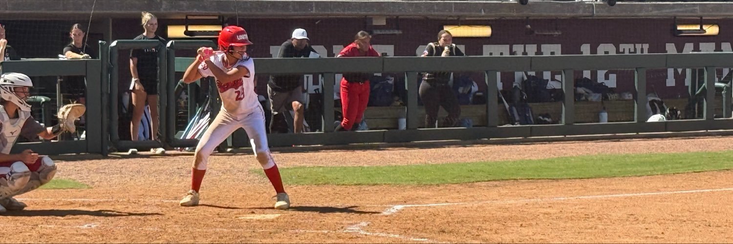Adryn Bertling at the plate during the Texas A&M team camp
