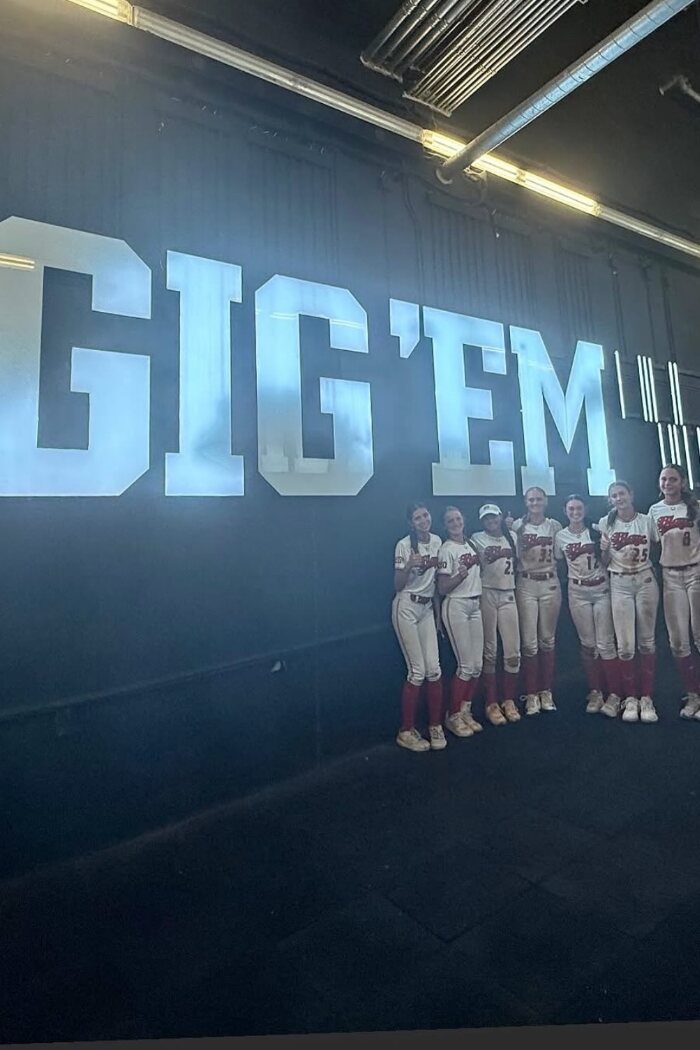 Blaze United under the Gig &rsquo;Em sign at Texas A&M